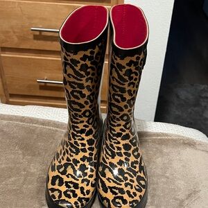 Source Unknown Leopard Print Rain Boots